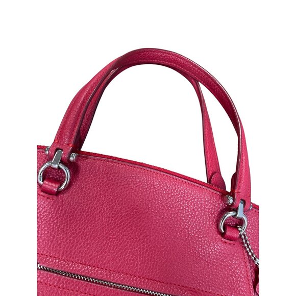 Coach Edie Womans Red Leather Pebbled Crossbody Handbag SKU 9496 - Picture 2 of 16